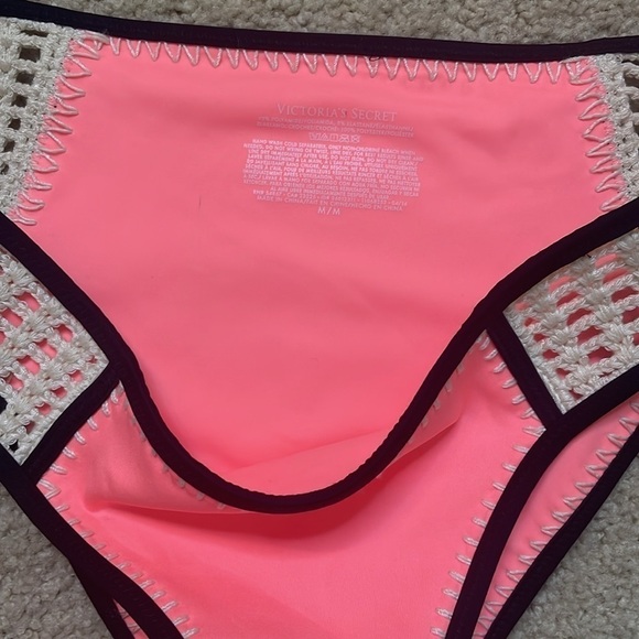 VICTORIA'S SECRET Crochet Neon Nectar Surf Bikini Swimsuit Bottoms - Picture 3 of 4